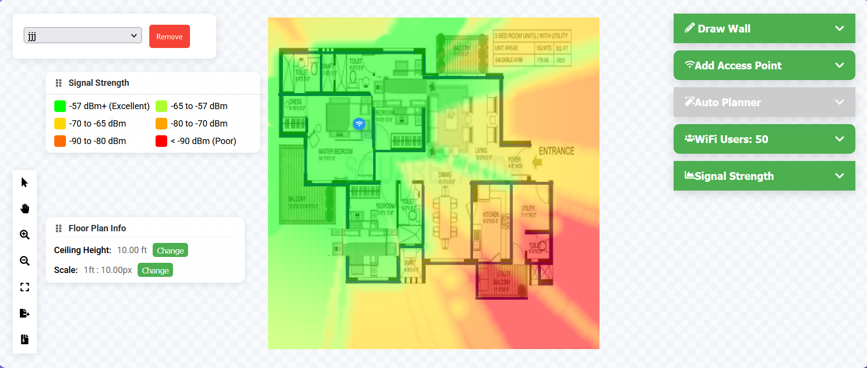 Signal Strength Heatmap Visualization